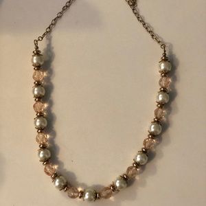 BoutiqueGold, Rose Gold, and Pearl Accent Necklace